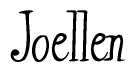 The image contains the word 'Joellen' written in a cursive, stylized font.