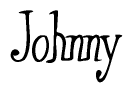 The image contains the word 'Johnny' written in a cursive, stylized font.