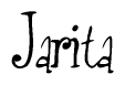 The image contains the word 'Jarita' written in a cursive, stylized font.