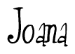 The image is of the word Joana stylized in a cursive script.