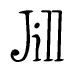 The image contains the word 'Jill' written in a cursive, stylized font.
