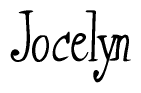 The image contains the word 'Jocelyn' written in a cursive, stylized font.