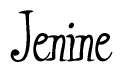 The image is a stylized text or script that reads 'Jenine' in a cursive or calligraphic font.