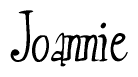 The image contains the word 'Joannie' written in a cursive, stylized font.