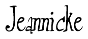 The image is a stylized text or script that reads 'Jeannicke' in a cursive or calligraphic font.
