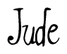 The image is a stylized text or script that reads 'Jude' in a cursive or calligraphic font.