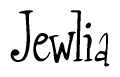 The image is a stylized text or script that reads 'Jewlia' in a cursive or calligraphic font.