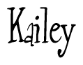 The image contains the word 'Kailey' written in a cursive, stylized font.