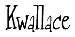 The image is a stylized text or script that reads 'Kwallace' in a cursive or calligraphic font.