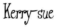 The image is a stylized text or script that reads 'Kerry-sue' in a cursive or calligraphic font.