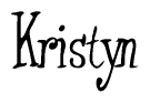 The image is of the word Kristyn stylized in a cursive script.