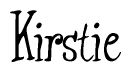 The image contains the word 'Kirstie' written in a cursive, stylized font.