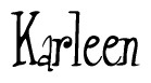 The image contains the word 'Karleen' written in a cursive, stylized font.