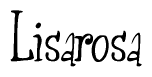 The image is of the word Lisarosa stylized in a cursive script.