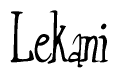 The image is of the word Lekani stylized in a cursive script.