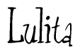 The image is of the word Lulita stylized in a cursive script.