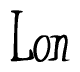 The image contains the word 'Lon' written in a cursive, stylized font.
