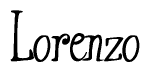 The image contains the word 'Lorenzo' written in a cursive, stylized font.