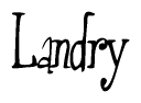 The image is a stylized text or script that reads 'Landry' in a cursive or calligraphic font.