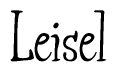 The image is of the word Leisel stylized in a cursive script.