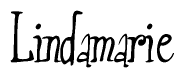 The image contains the word 'Lindamarie' written in a cursive, stylized font.