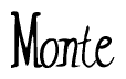The image is of the word Monte stylized in a cursive script.