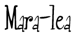 The image is of the word Mara-lea stylized in a cursive script.