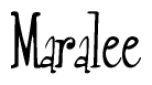 The image is of the word Maralee stylized in a cursive script.