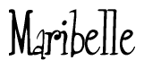 The image contains the word 'Maribelle' written in a cursive, stylized font.