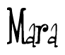 The image is a stylized text or script that reads 'Mara' in a cursive or calligraphic font.