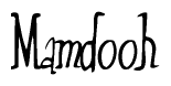 The image is of the word Mamdooh stylized in a cursive script.