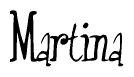 The image is of the word Martina stylized in a cursive script.