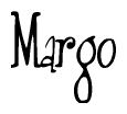 The image contains the word 'Margo' written in a cursive, stylized font.