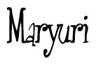 The image contains the word 'Maryuri' written in a cursive, stylized font.