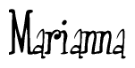 The image is of the word Marianna stylized in a cursive script.