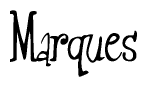 The image contains the word 'Marques' written in a cursive, stylized font.