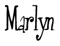 The image is a stylized text or script that reads 'Marlyn' in a cursive or calligraphic font.
