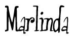 The image is a stylized text or script that reads 'Marlinda' in a cursive or calligraphic font.