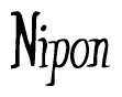 The image is of the word Nipon stylized in a cursive script.