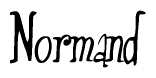 The image is a stylized text or script that reads 'Normand' in a cursive or calligraphic font.