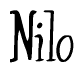 The image is of the word Nilo stylized in a cursive script.