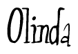 The image is of the word Olinda stylized in a cursive script.