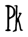 The image contains the word 'Pk' written in a cursive, stylized font.