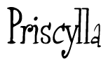 The image is a stylized text or script that reads 'Priscylla' in a cursive or calligraphic font.