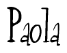 The image contains the word 'Paola' written in a cursive, stylized font.