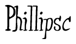 The image is a stylized text or script that reads 'Phillipsc' in a cursive or calligraphic font.