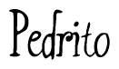 The image is a stylized text or script that reads 'Pedrito' in a cursive or calligraphic font.