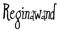 The image contains the word 'Reginawand' written in a cursive, stylized font.