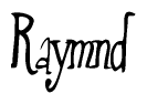 The image is of the word Raymnd stylized in a cursive script.