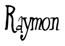 The image is a stylized text or script that reads 'Raymon' in a cursive or calligraphic font.